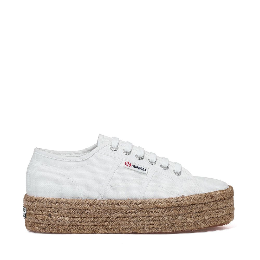 Superga 2790 Rope White Platform Sneakers - Women's Sneakers USA | US8940132